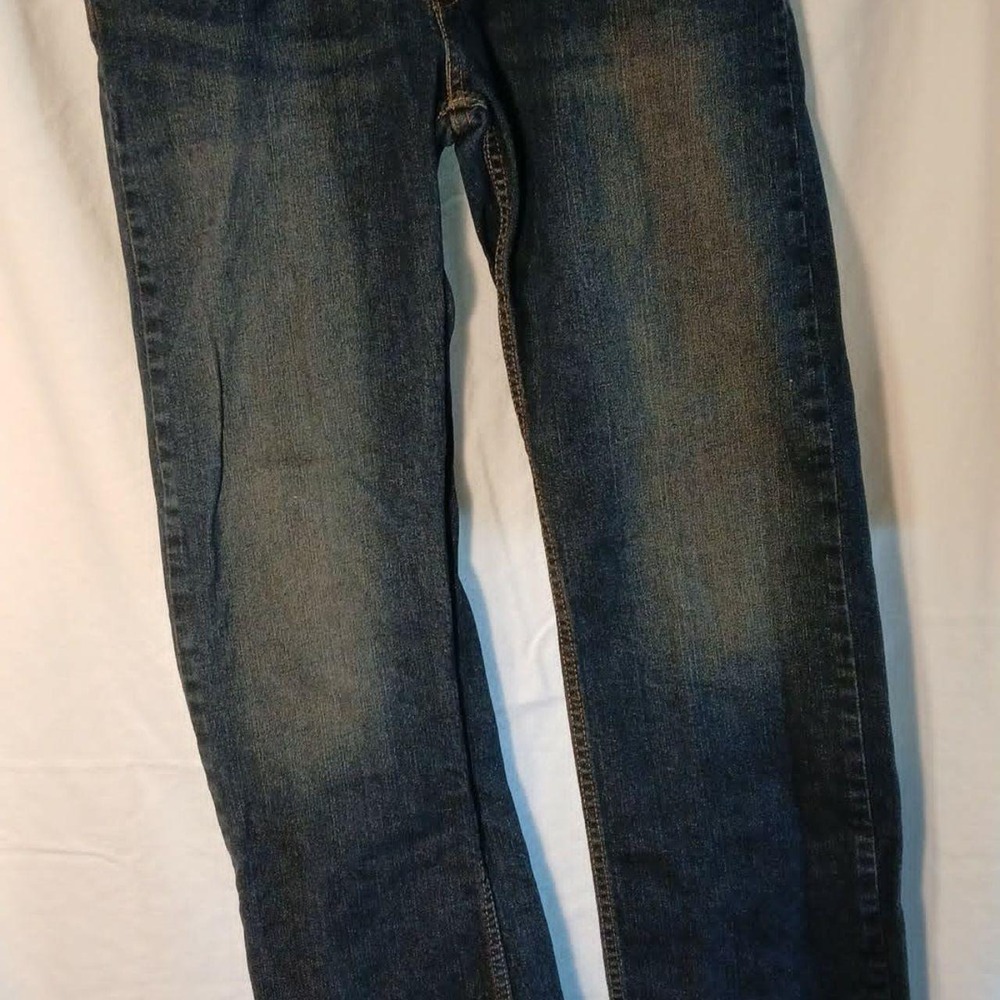 Signature by Levi Strauss Boys Straight Leg Dark Wash Denim Jeans Stretch